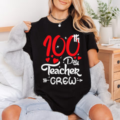 100th Day Teacher Crew Teacher Ready to Press DTF Transfer for Dtf