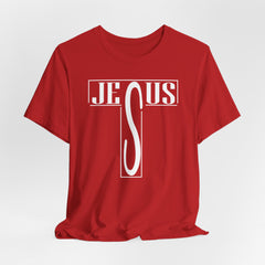 Jesus Cross Typography Christian T-Shirt | Worship & Praise Tee
