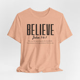 Believe John 14:1 Tee | Bible Verse T-shirt