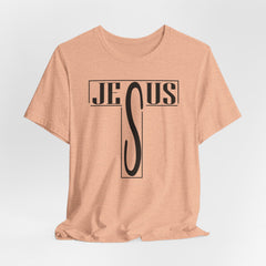 Jesus Cross Typography Christian T-Shirt | Worship & Praise Tee