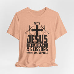With Jesus and Scissors She’s Unstoppable | Women of Faith Tee