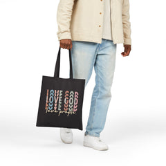Love God Love People | Christian Tote Bag