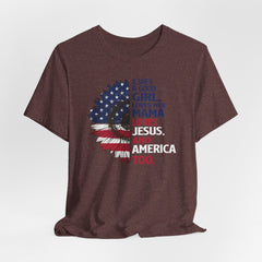 Good Girl Loves Jesus & America | Women of Faith Tee