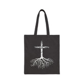 Rooted in Christ Cross | Christian Tote Bag