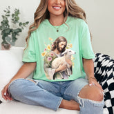 Good Shepherd's Embrace | Jesus & Lamb Tee
