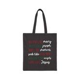 Believe Like Mary | Christian Christmas Tote Bag