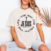 Jesus The Way Truth Life | Scripture & Faith Tee