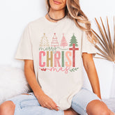 Merry Christ mas Cross | Christian Christmas Tee