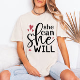 She Can She Will | Empowering Christian Tee