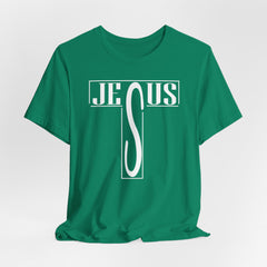 Jesus Cross Typography Christian T-Shirt | Worship & Praise Tee