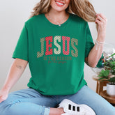 Jesus Is The Reason | Festive Faith Checkered Tee