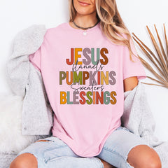 Jesus Flannels Pumpkins | Fall Blessing Tee