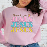 Thank You Jesus | Retro Gratitude Sweatshirt