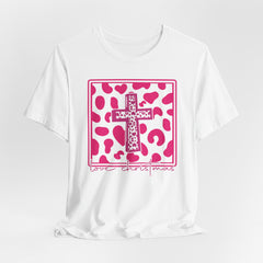 Love Christmas Cross Leopard | Worship & Praise Tee