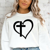 Cross in Heart | Faith & Love Sweatshirt