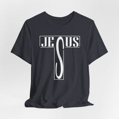 Jesus Cross Typography Christian T-Shirt | Worship & Praise Tee