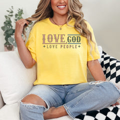 Love God Love People | Modern Faith Statement Tee