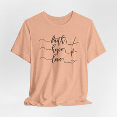 Faith Hope Love Line Art | Hope & Light T-shirt