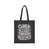 Chosen Blessed Forgiven Redeemed | Christian Tote Bag