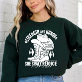 Strength & Honor | Proverbs 31:25 Faith Sweatshirt