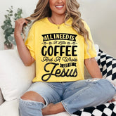 A Little Coffee & Jesus | Daily Blessings Tee - Luckets.com