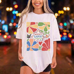 Accept Love Understand Retro Vintage Retro Ready to Press DTF Transfer for Dtf