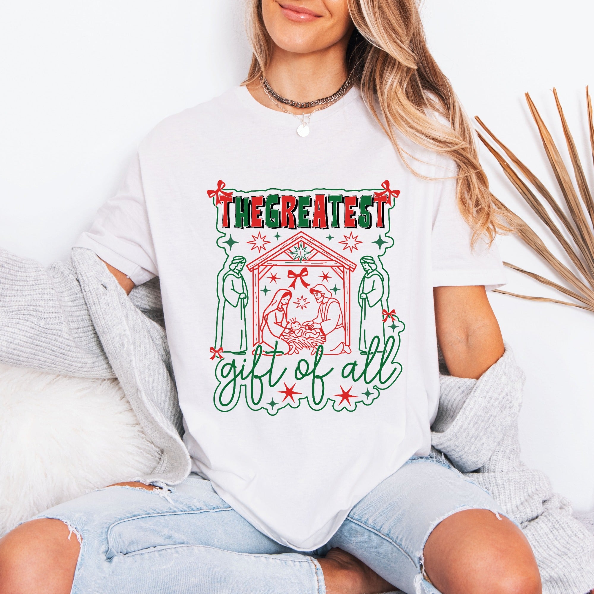 The Greatest Gift of All | Nativity Christmas Tee