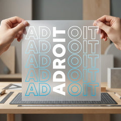 Adroit Word Stack Gradient Retro Aesthetic Ready to Press DTF Transfer for Dtf