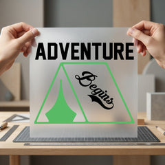 Adventure Begins Tent Outdoor Camping Ready to Press DTF Transfer for Dtf