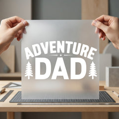 Adventure Dad Forest Text Dad Camping Ready to Press DTF Transfer for Dtf