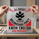 All Hockey Players Bilingual Funny Vintage Ready to Press DTF Transfer for Dtf