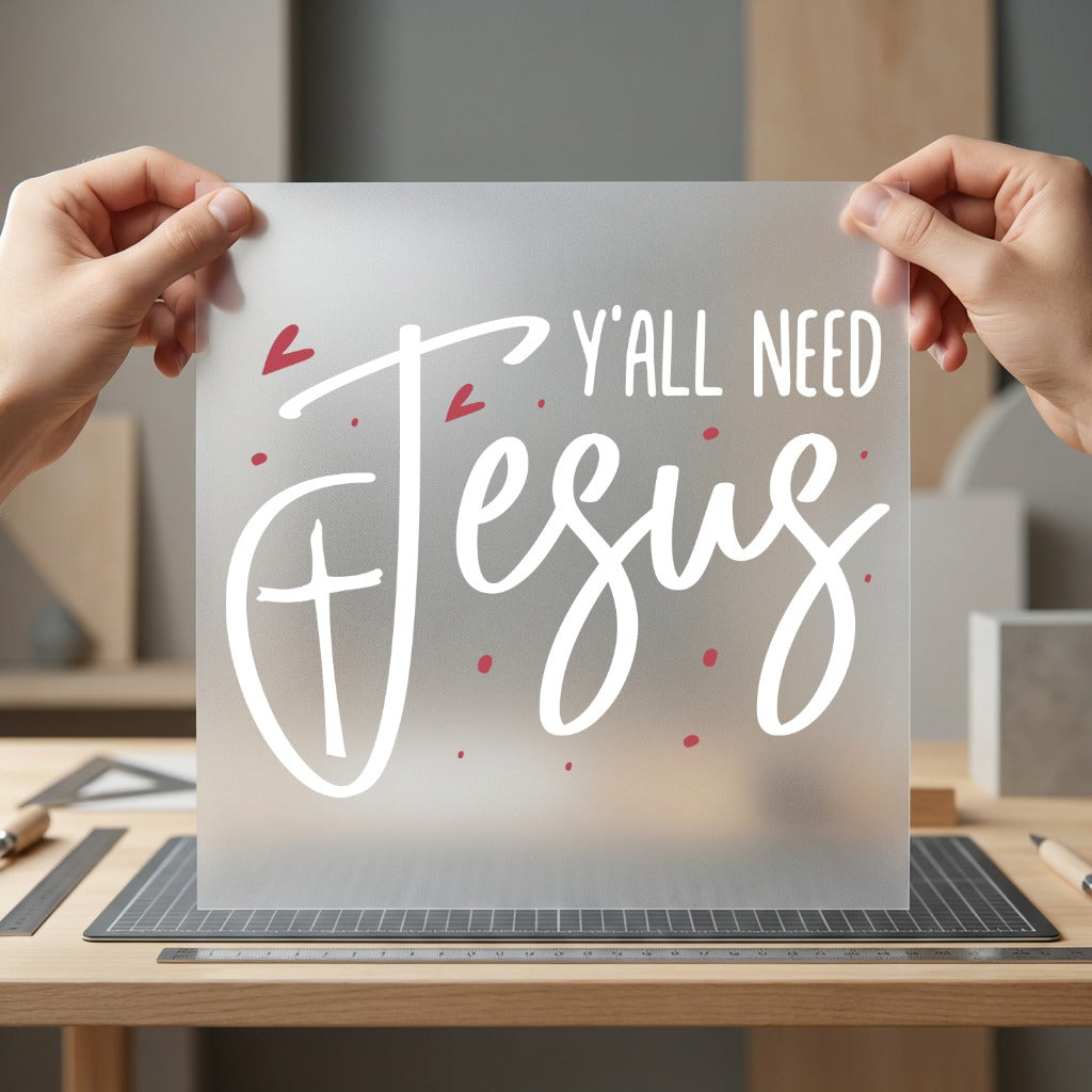 All Need Jesus Christian Christian Faith Ready to Press DTF Transfer for Dtf