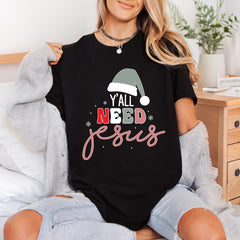 All Need Jesus Christmas Christian Faith Ready to Press DTF Transfer for Dtf