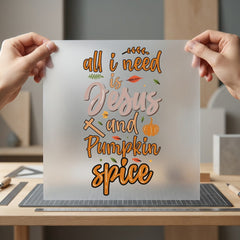 All Need Jesus Pumpkin Christian Faith Ready to Press DTF Transfer for Dtf