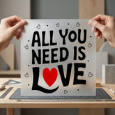 All You Need Love Valentine Ready to Press DTF Transfer for Dtf