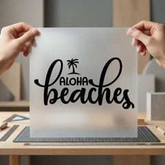 Aloha Beaches Script Tropical Aesthetic Ready to Press DTF Transfer for Dtf