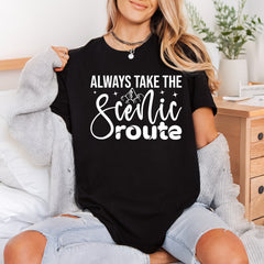 Always Take Scenic Route Aesthetic Ready to Press DTF Transfer for Dtf