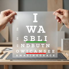 Amazing Grace Eye Chart Christian Faith Ready to Press DTF Transfer for Dtf
