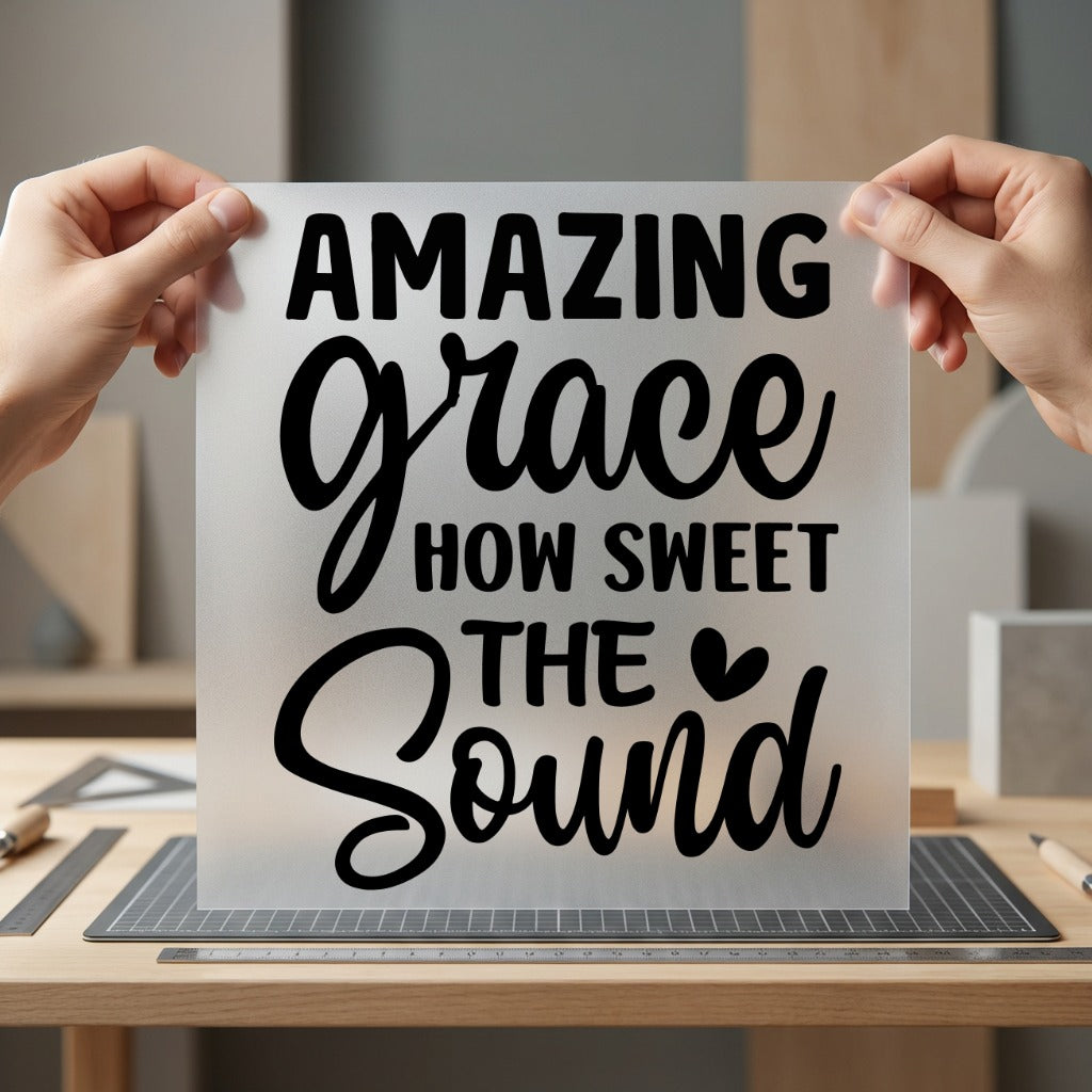 Amazing Grace How Sweet Christian Faith Ready to Press DTF Transfer for Dtf