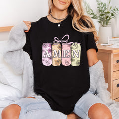 Amen Floral Boho Diy Christian Faith Ready to Press DTF Transfer for Dtf