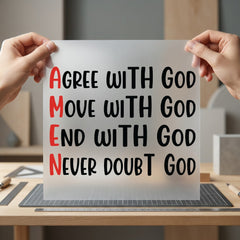 Amen Meaning Faith-based Diy Christian Faith Ready to Press DTF Transfer for Dtf