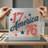 America Patriotic Script Diy 4th Of July Patriotic Ready to Press DTF Transfer for Dtf