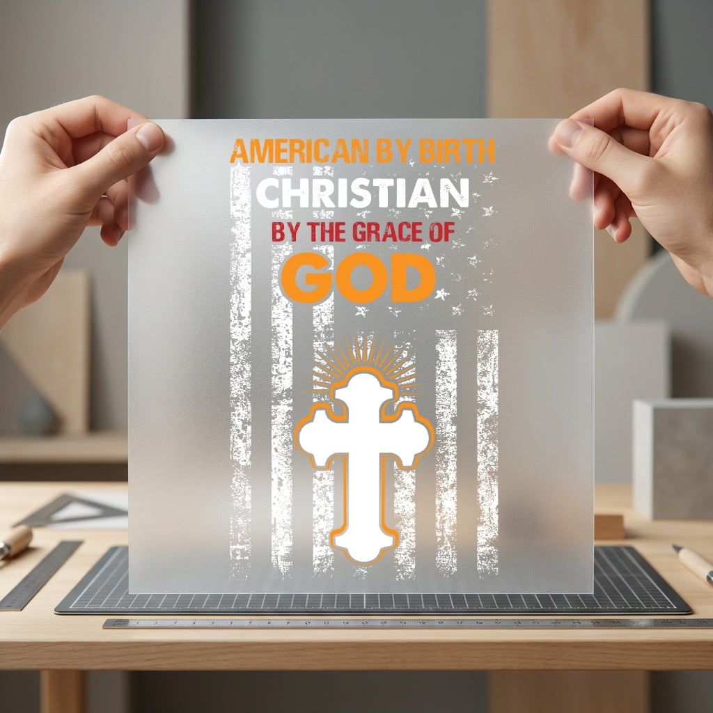 American Birth Christian Grace Christian Faith Ready to Press DTF Transfer for Dtf