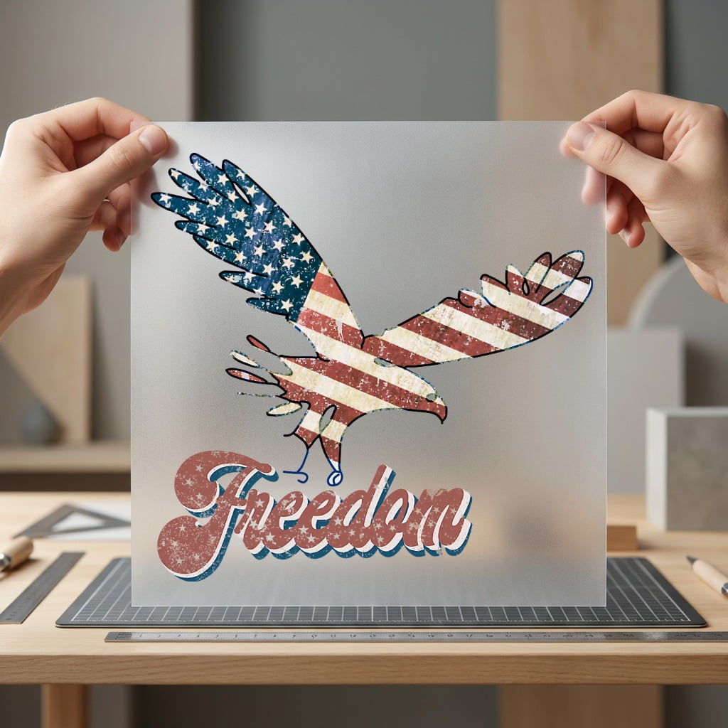 American Flag Eagle Freedom 4th Of July Patriotic Ready to Press DTF Transfer for Dtf