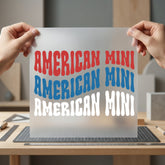 American Mini Retro Wavy 4th Of July Patriotic Ready to Press DTF Transfer for Dtf