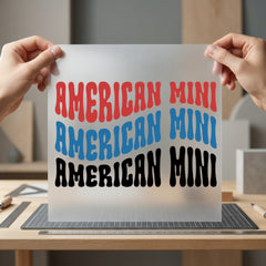 American Mini Retro Wavy 4th Of July Patriotic Ready to Press DTF Transfer for Dtf