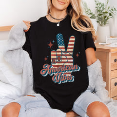 American Vibes Peace Sign 4th Of July Patriotic Ready to Press DTF Transfer for Dtf