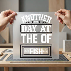 Another Day Fish Retro Dad Vintage Ready to Press DTF Transfer for Dtf