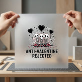 Anti-valentine Rejected Skeletons Humorous Halloween Valentine Ready to Press DTF Transfer for Dtf