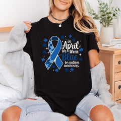 April Autism Awareness Puzzle Mom Dad Ready to Press DTF Transfer for Dtf